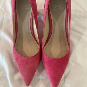 Medium Pink Suede Marc Fisher heels. Size 7